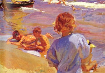 Niños En La Playapintor valenciano Joaquín Sorolla Pinturas al óleo